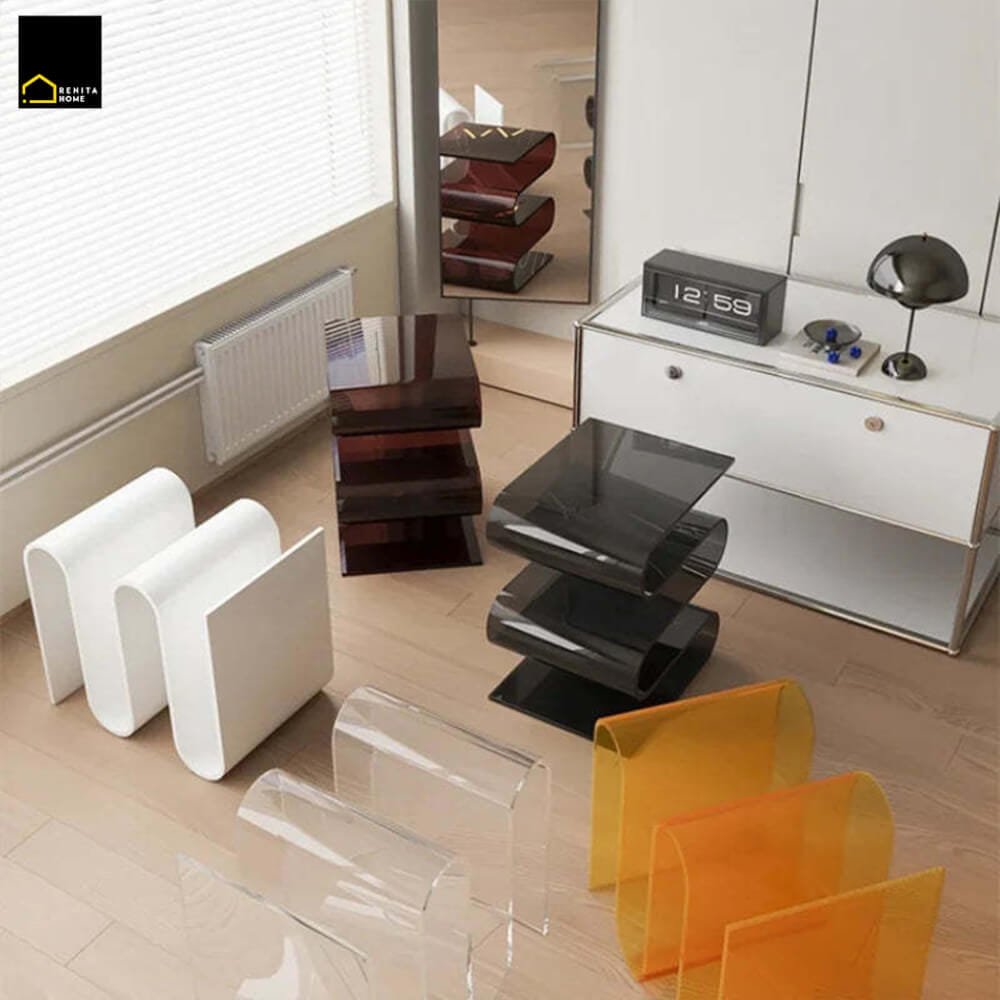 โต๊ะข้าง RENITA HOME รุ่น JERRY อะคริลิก สีขาว_3